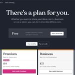 WordPress personal, premium, business and eCommerce pricing page