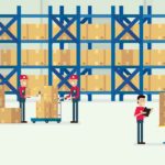 eCommerce fulfillment warehouse with workers