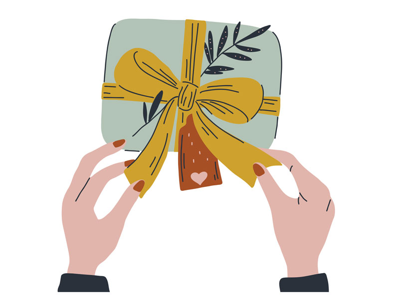 An Illustration for gift wrapping